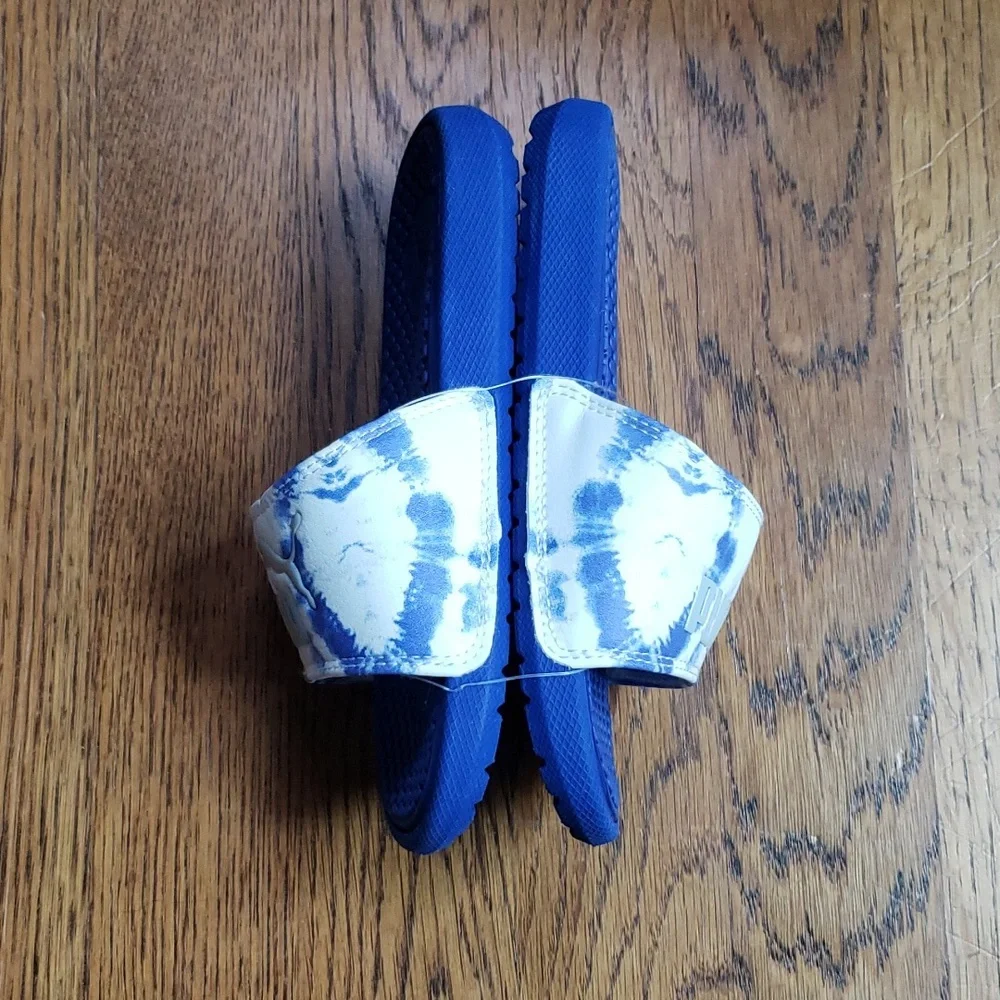 NEW Cool Cat Shibori Jr. Slide Sandal Blue Tie Dye Print Puma Kids Size 11